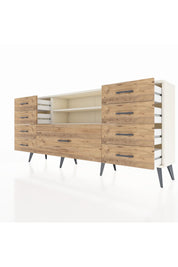 Arges Konsol 2 Raflı 9 Çekmeceli 176x30x83 - S148M039V06A