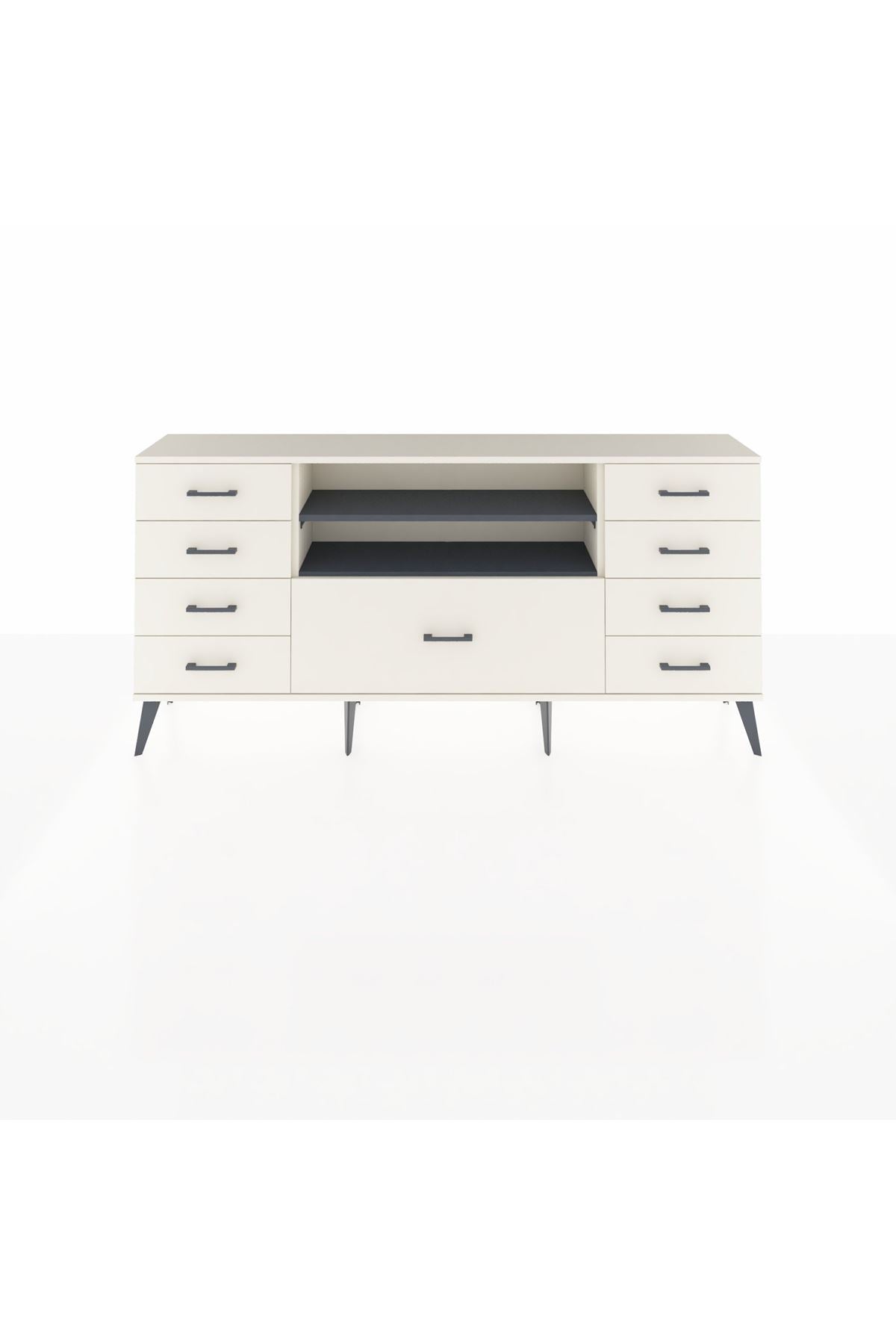 Arges Konsol 2 Raflı 9 Çekmeceli 176x30x83 - S148M039V07A