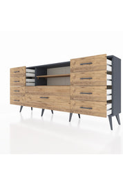 Arges Konsol 2 Raflı 9 Çekmeceli 176x30x83 - S148M039V12A