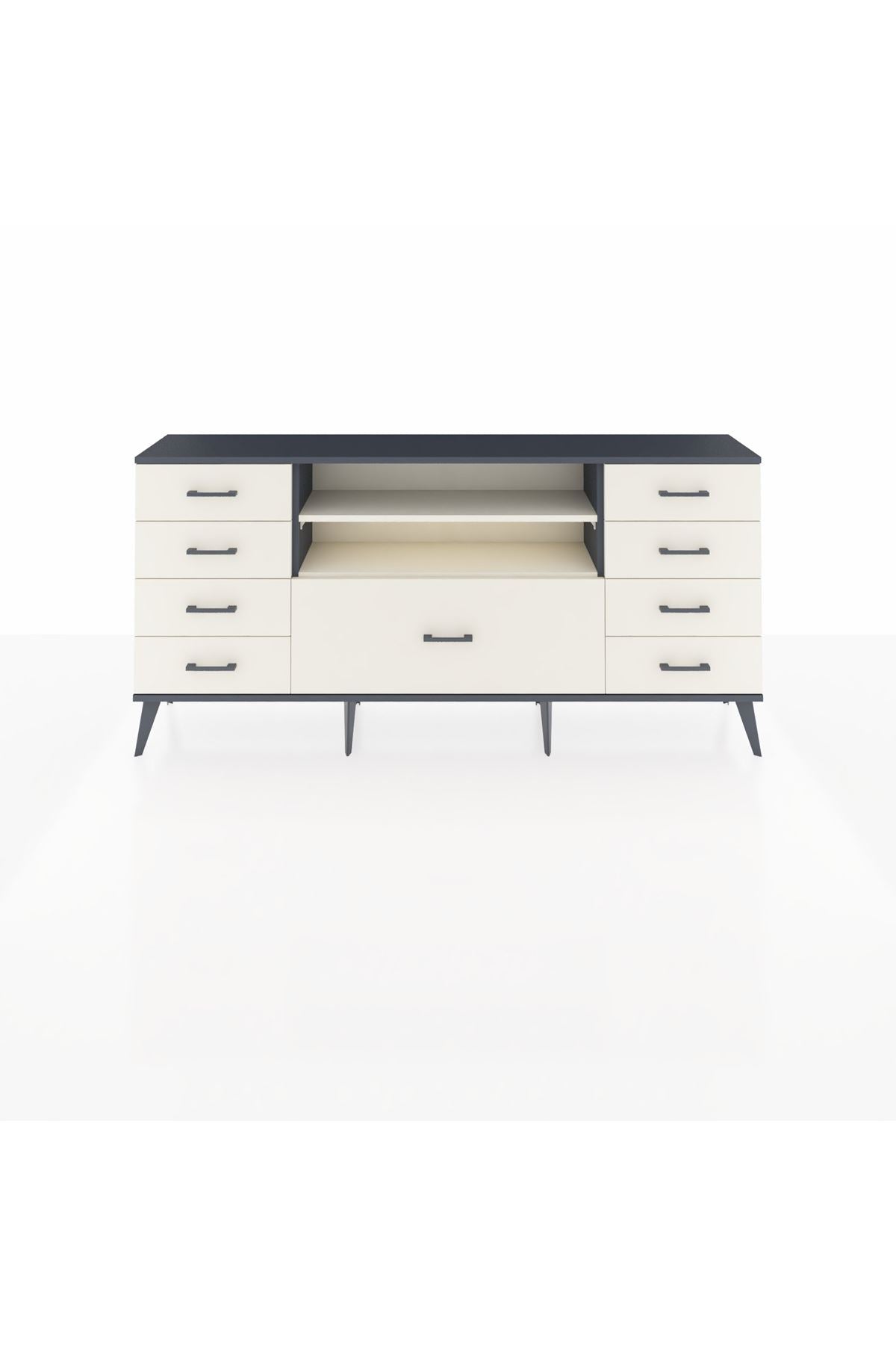 Arges Konsol 2 Raflı 9 Çekmeceli 176x30x83 - S148M039V13A