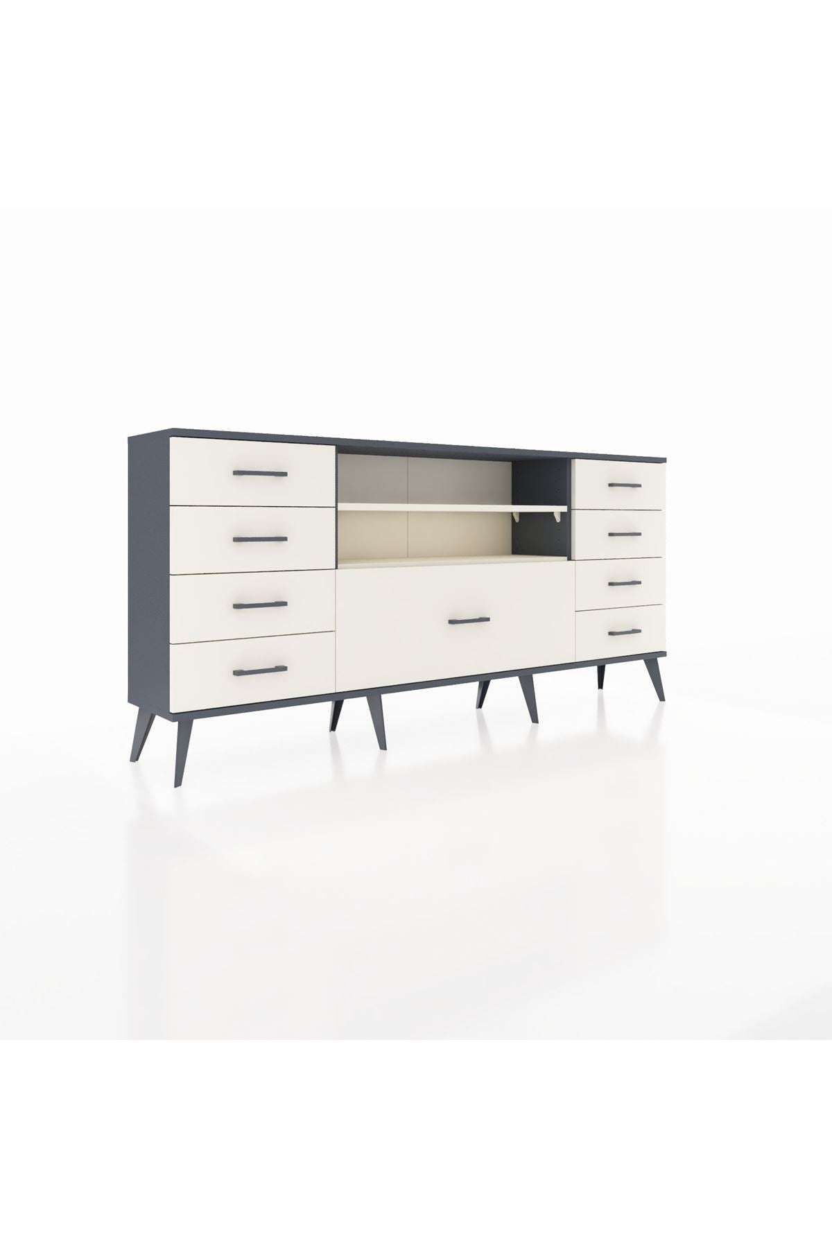 Arges Konsol 2 Raflı 9 Çekmeceli 176x30x83 - S148M039V13A