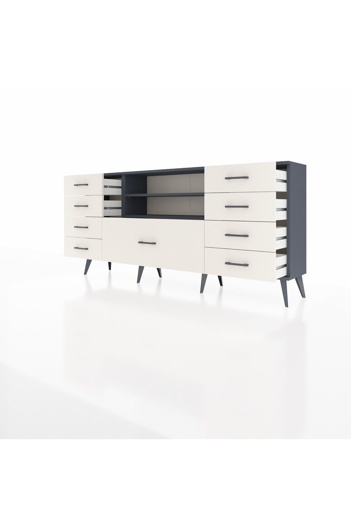 Arges Konsol 2 Raflı 9 Çekmeceli 176x30x83 - S148M039V16A