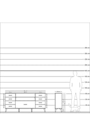 Arges Konsol 2 Raflı 9 Çekmeceli 176x30x83 - S148M039V16A