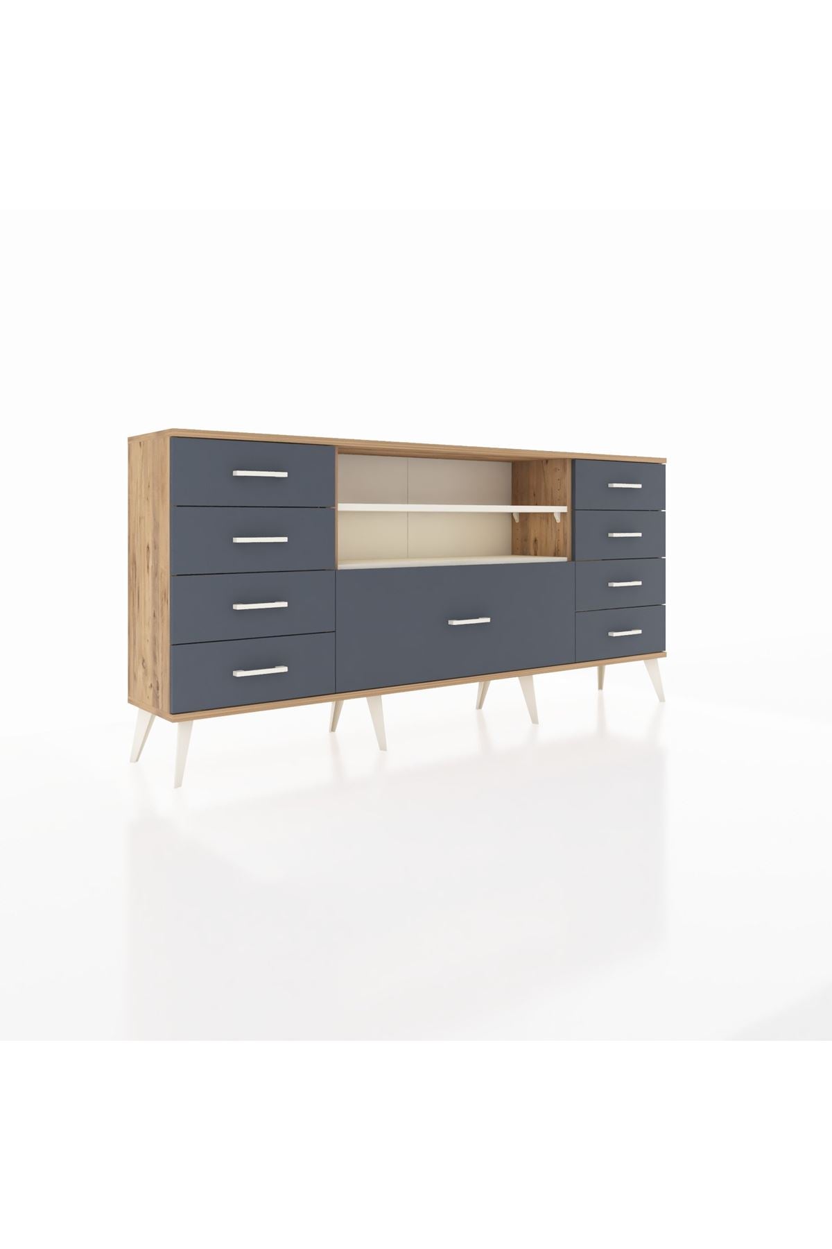 Arges Konsol 2 Raflı 9 Çekmeceli 176x30x83 - S148M039V23A