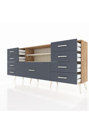 Arges Konsol 2 Raflı 9 Çekmeceli 176x30x83 - S148M039V23A