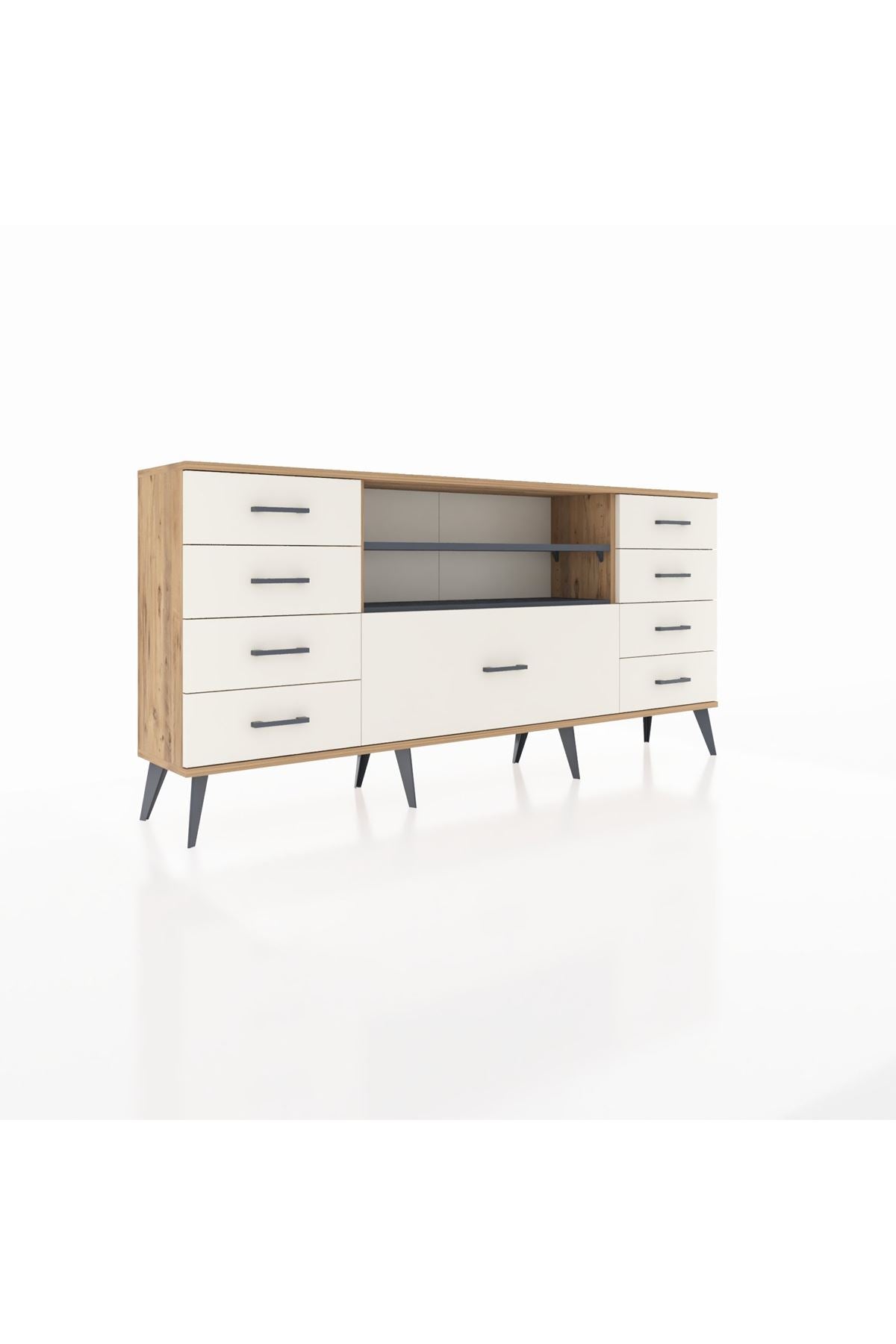 Arges Konsol 2 Raflı 9 Çekmeceli 176x30x83 - S148M039V25A