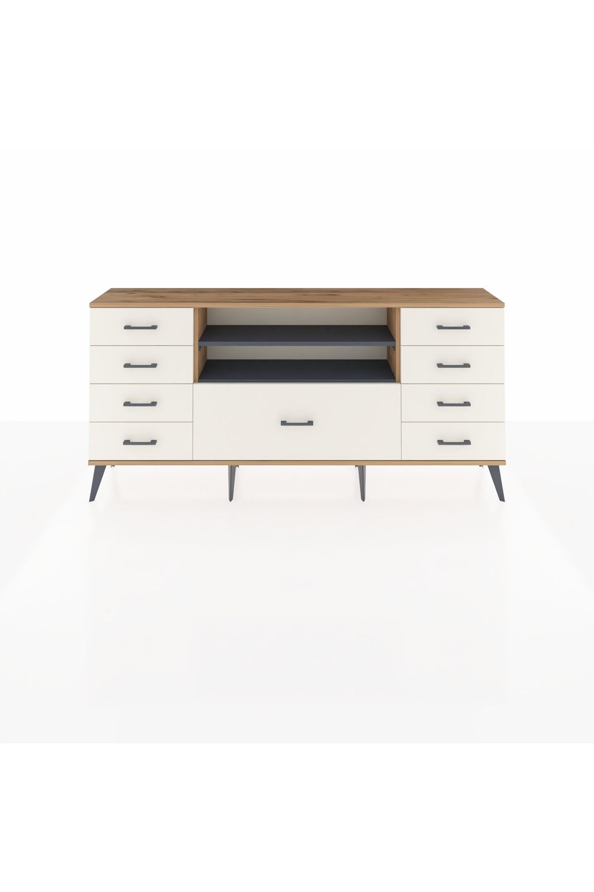 Arges Konsol 2 Raflı 9 Çekmeceli 176x30x83 - S148M039V25A