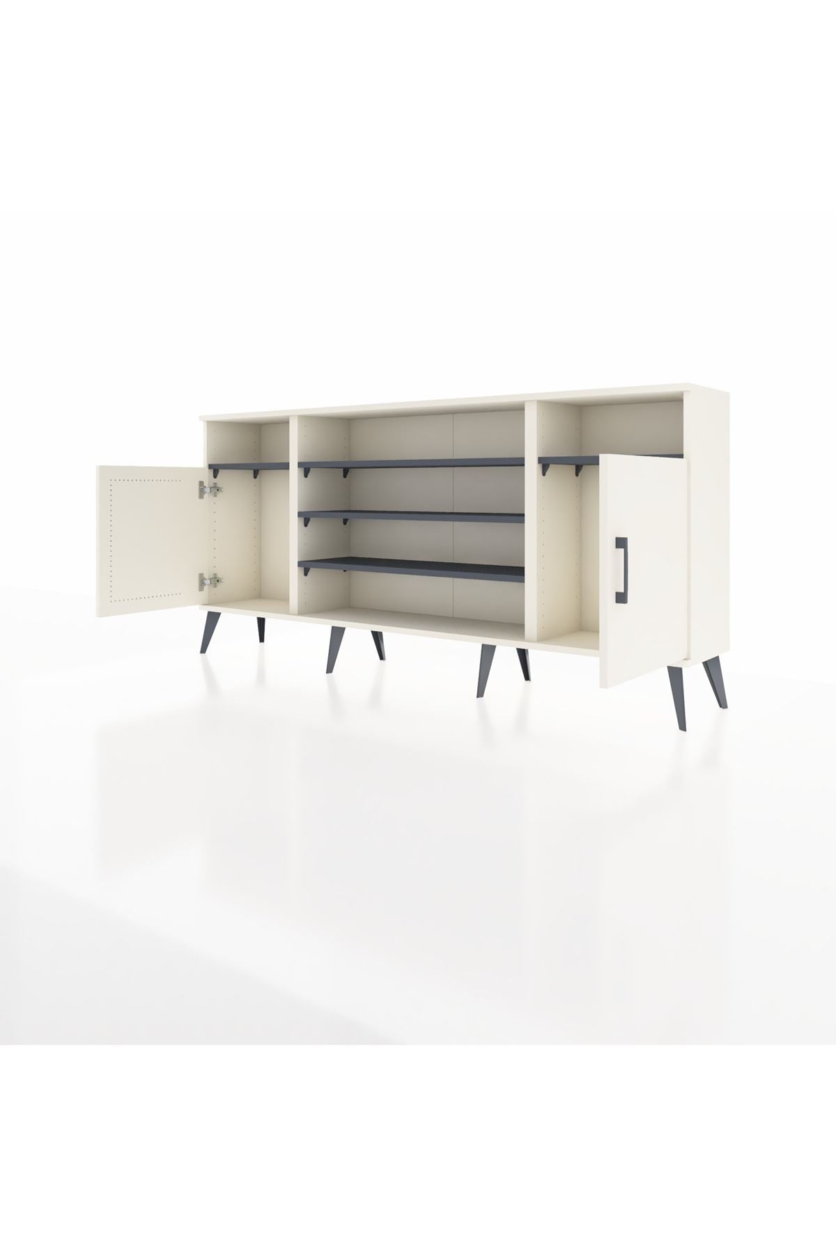 Arges Konsol 5 Raflı 2 Kapaklı 176x30x83 - S148M040V05A
