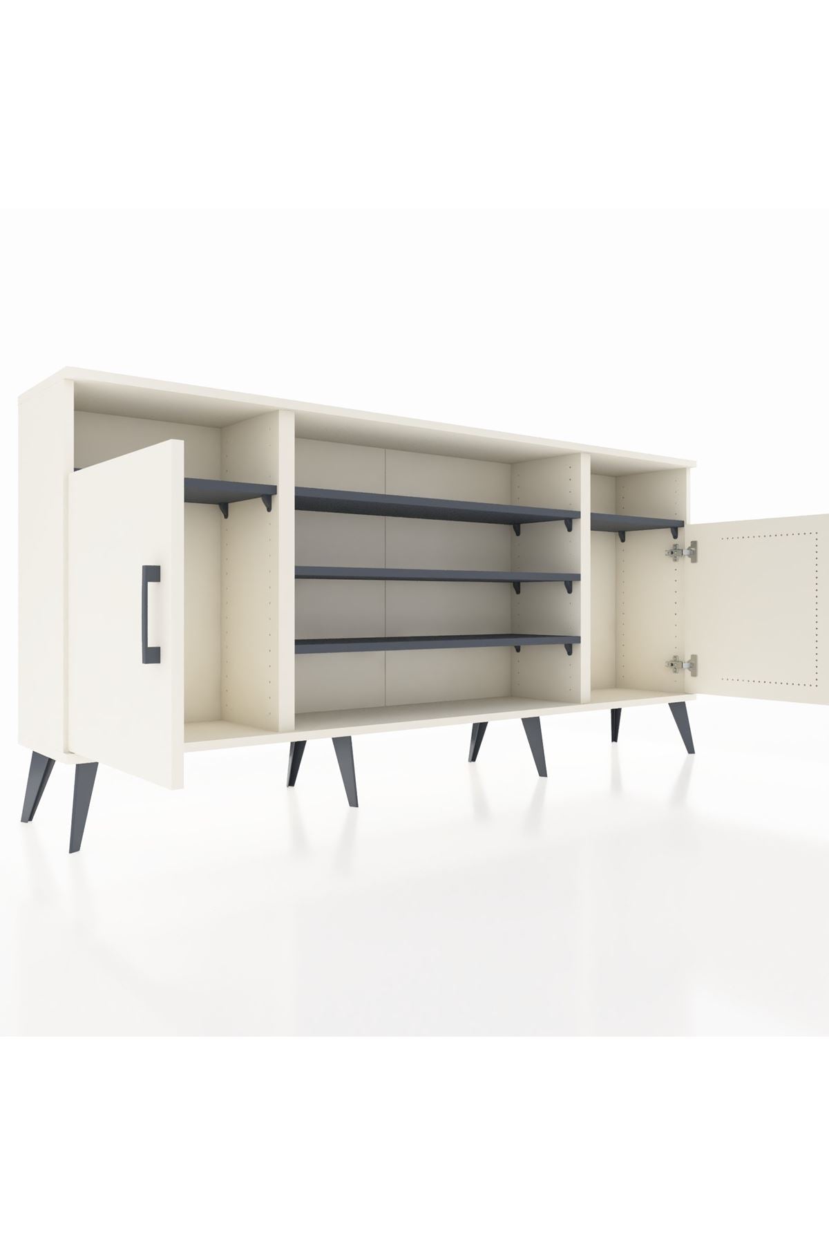 Arges Konsol 5 Raflı 2 Kapaklı 176x30x83 - S148M040V05A