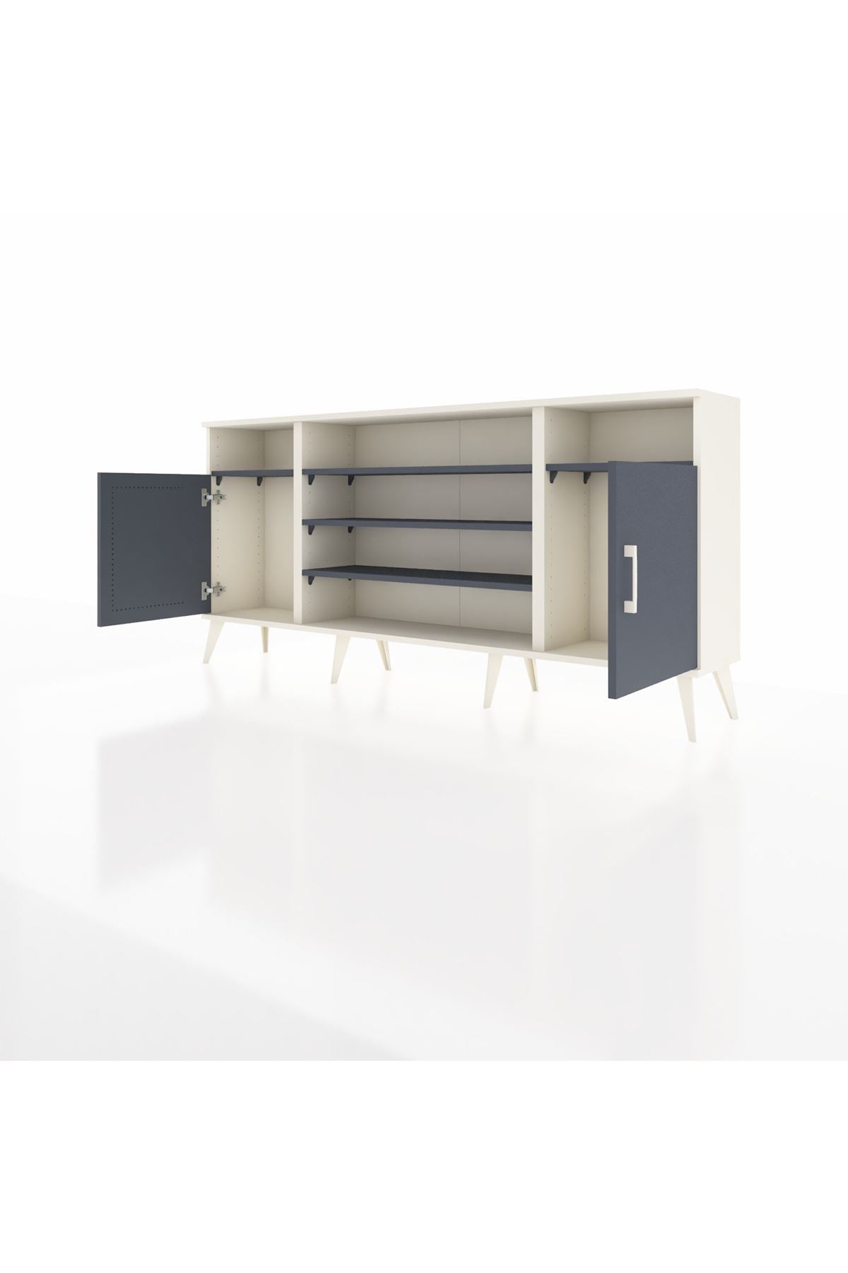 Arges Konsol 5 Raflı 2 Kapaklı 176x30x83 - S148M040V08A