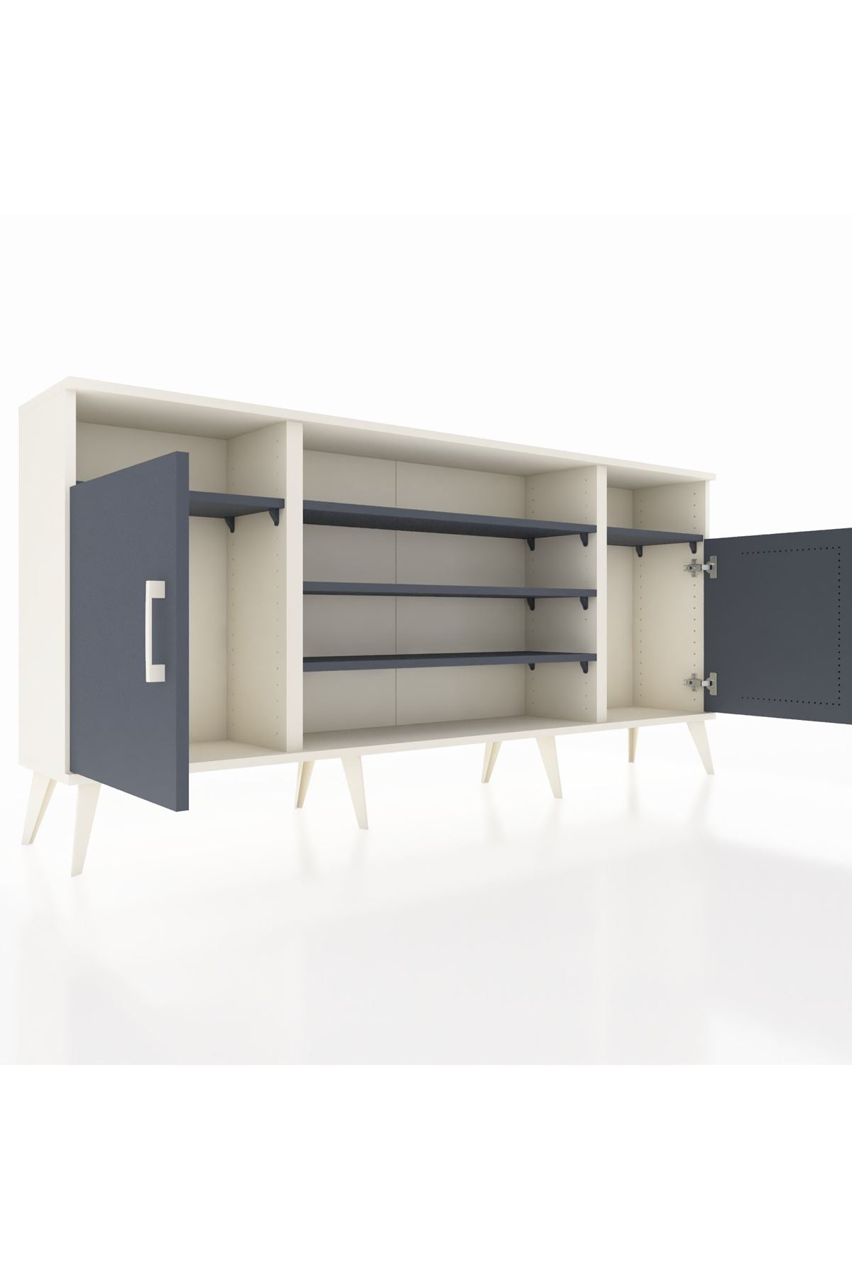 Arges Konsol 5 Raflı 2 Kapaklı 176x30x83 - S148M040V08A