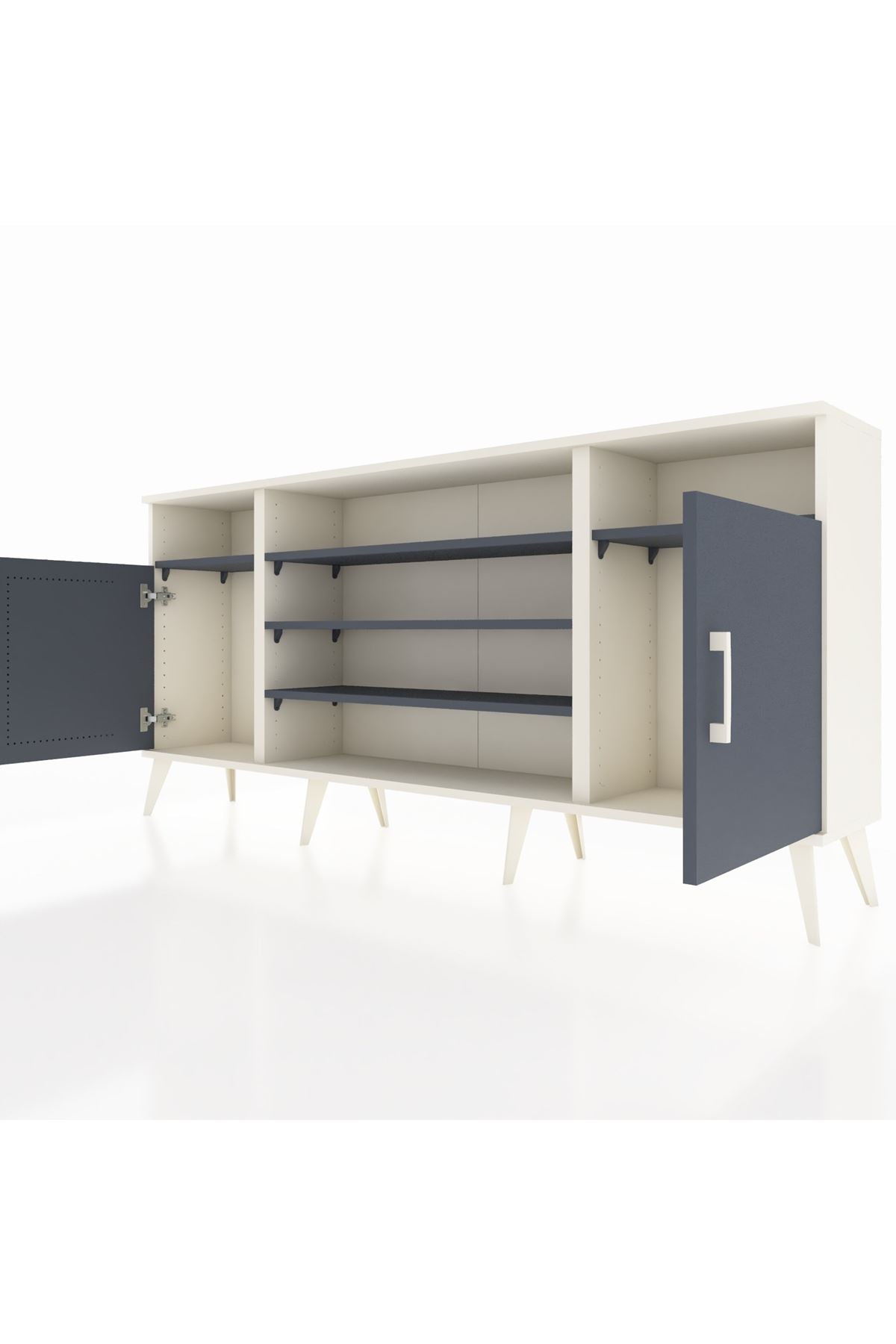 Arges Konsol 5 Raflı 2 Kapaklı 176x30x83 - S148M040V08A