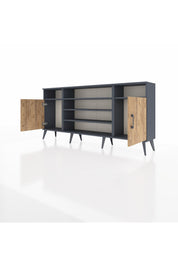 Arges Konsol 5 Raflı 2 Kapaklı 176x30x83 - S148M040V11A
