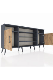 Arges Konsol 5 Raflı 2 Kapaklı 176x30x83 - S148M040V11A