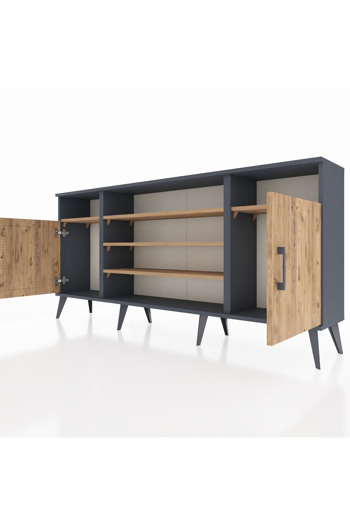 Arges Konsol 5 Raflı 2 Kapaklı 176x30x83 - S148M040V12A