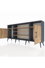 Arges Konsol 5 Raflı 2 Kapaklı 176x30x83 - S148M040V12A