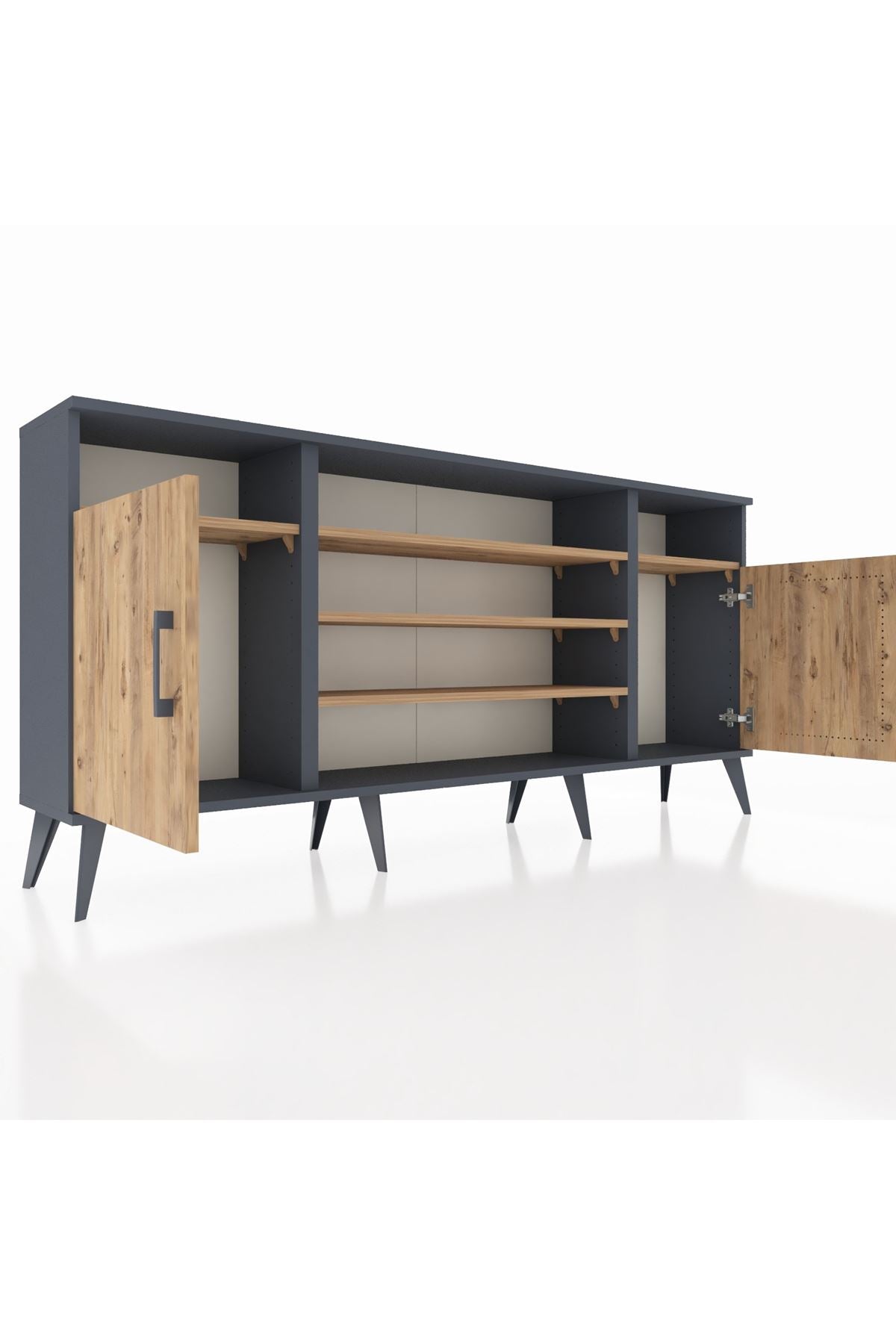 Arges Konsol 5 Raflı 2 Kapaklı 176x30x83 - S148M040V12A