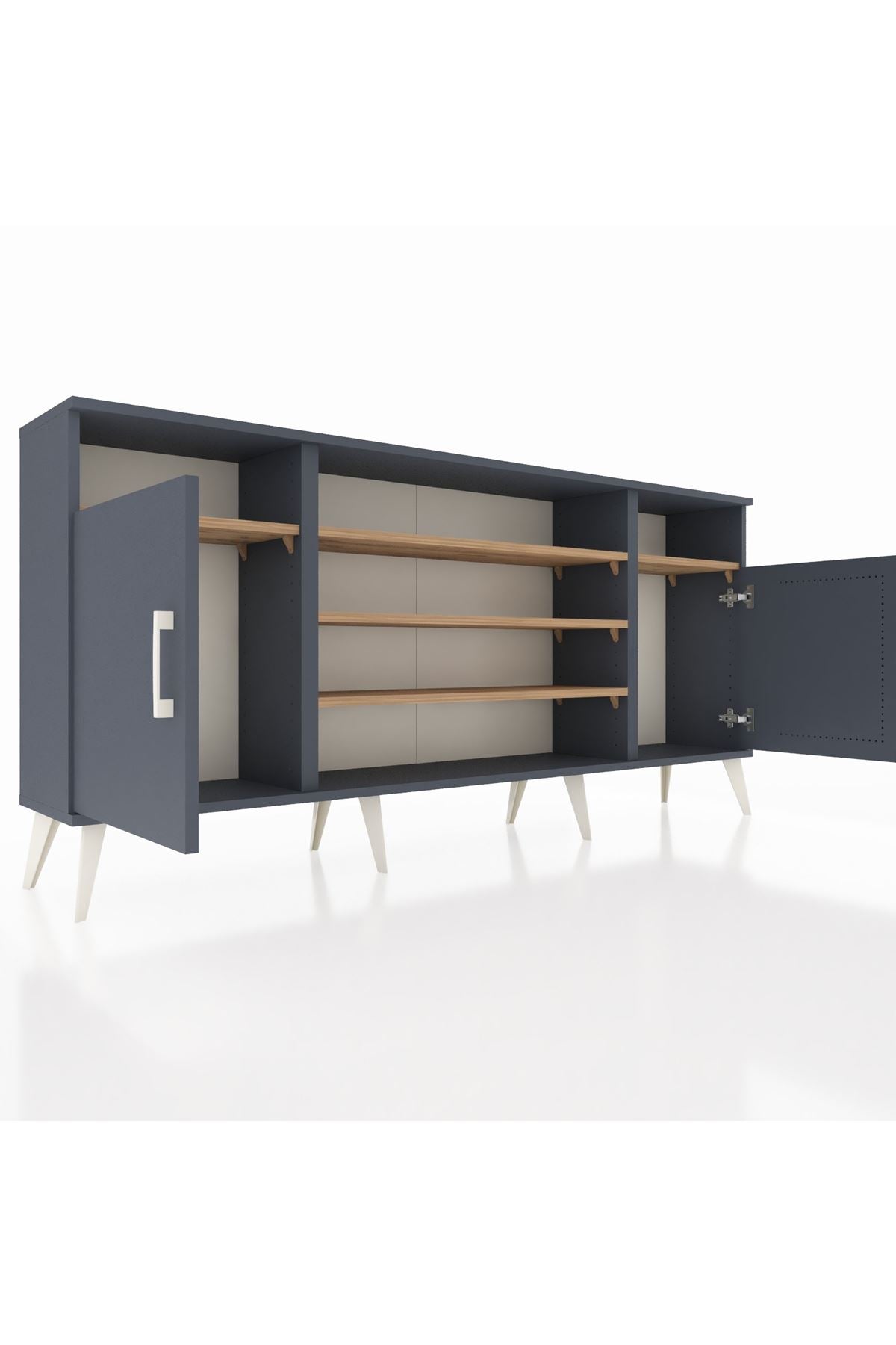 Arges Konsol 5 Raflı 2 Kapaklı 176x30x83 - S148M040V18A