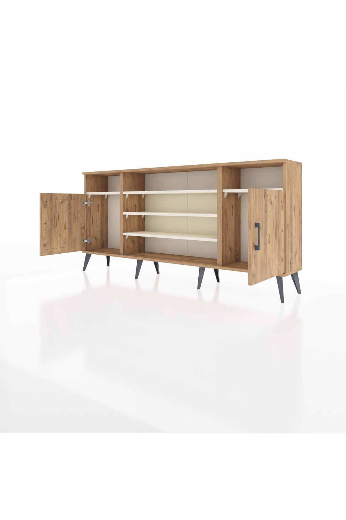 Arges Konsol 5 Raflı 2 Kapaklı 176x30x83 - S148M040V19A