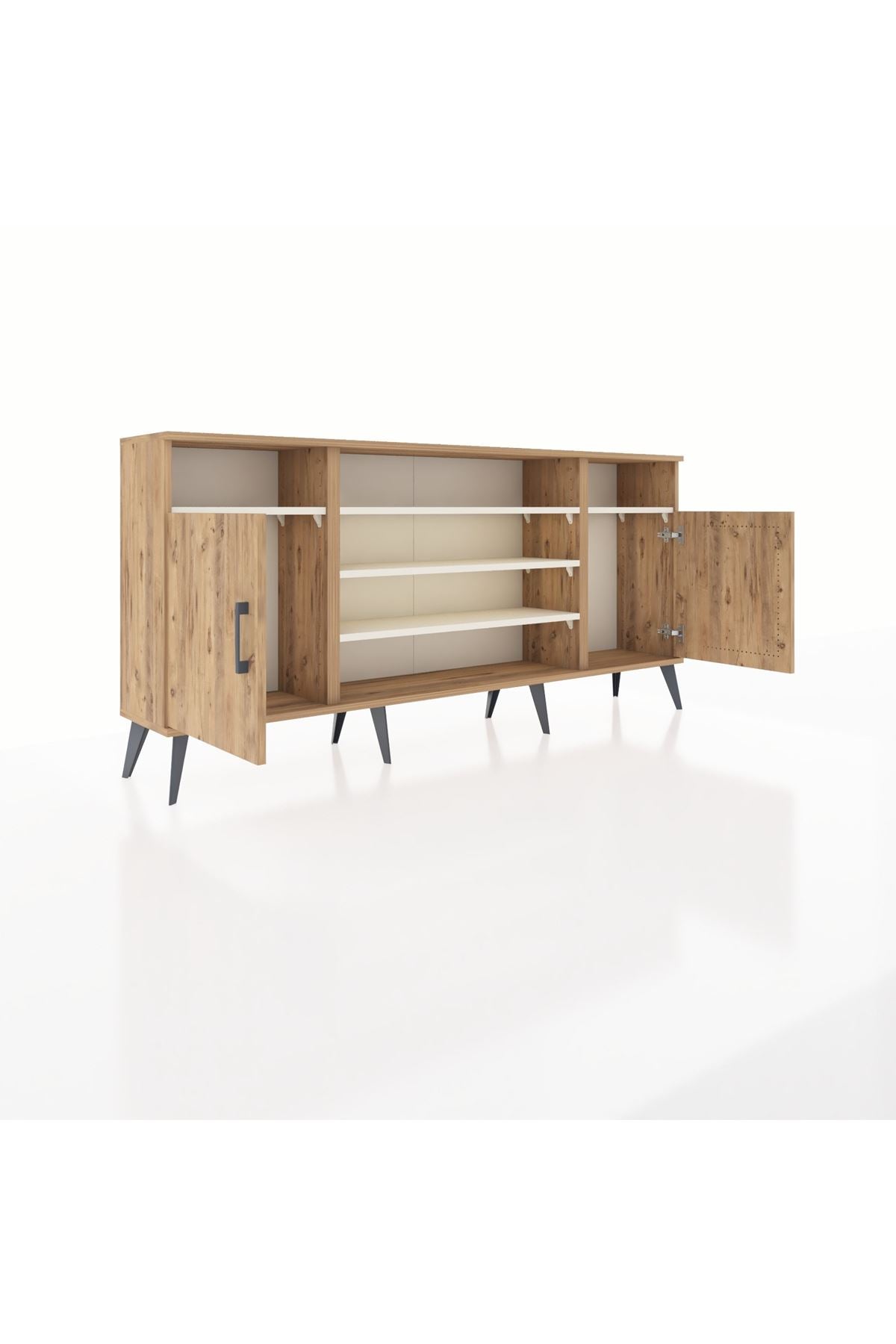 Arges Konsol 5 Raflı 2 Kapaklı 176x30x83 - S148M040V19A