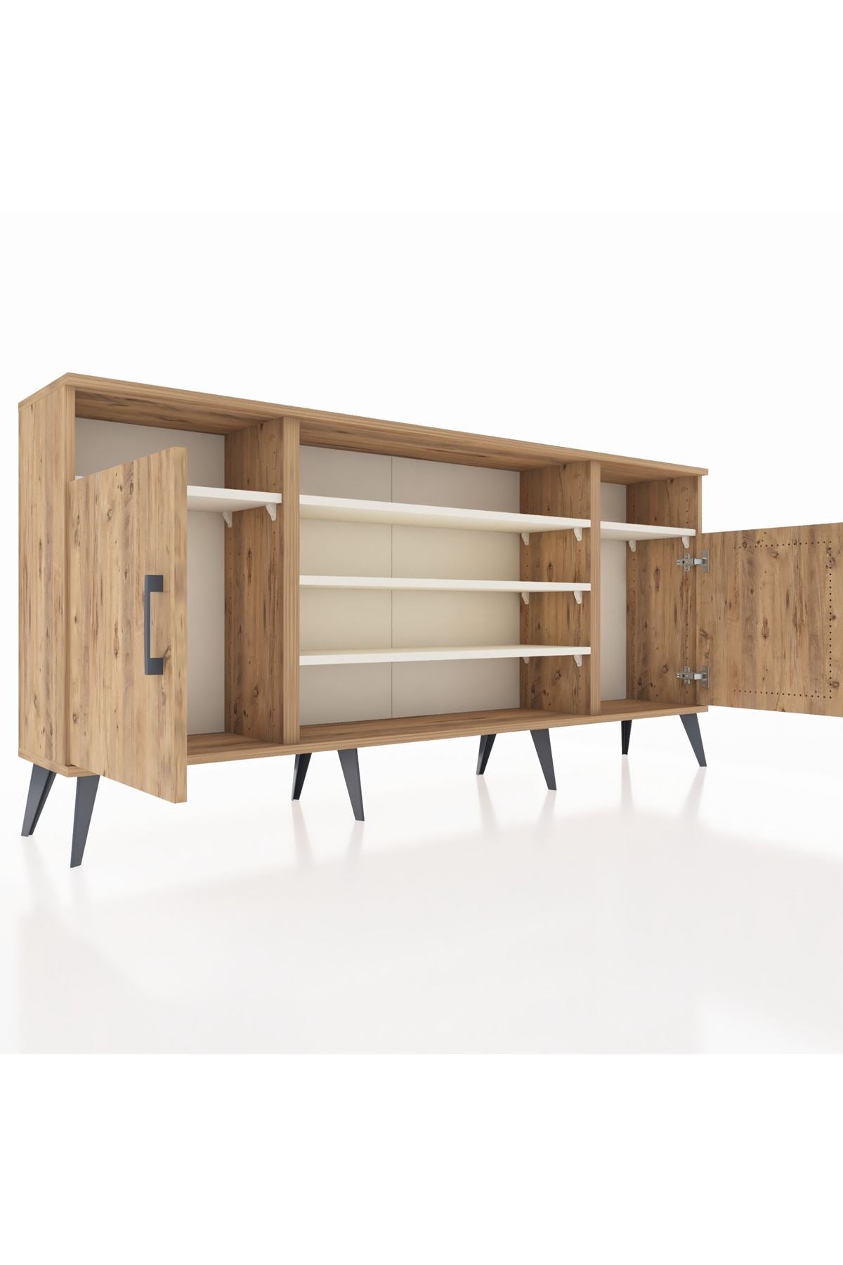 Arges Konsol 5 Raflı 2 Kapaklı 176x30x83 - S148M040V19A