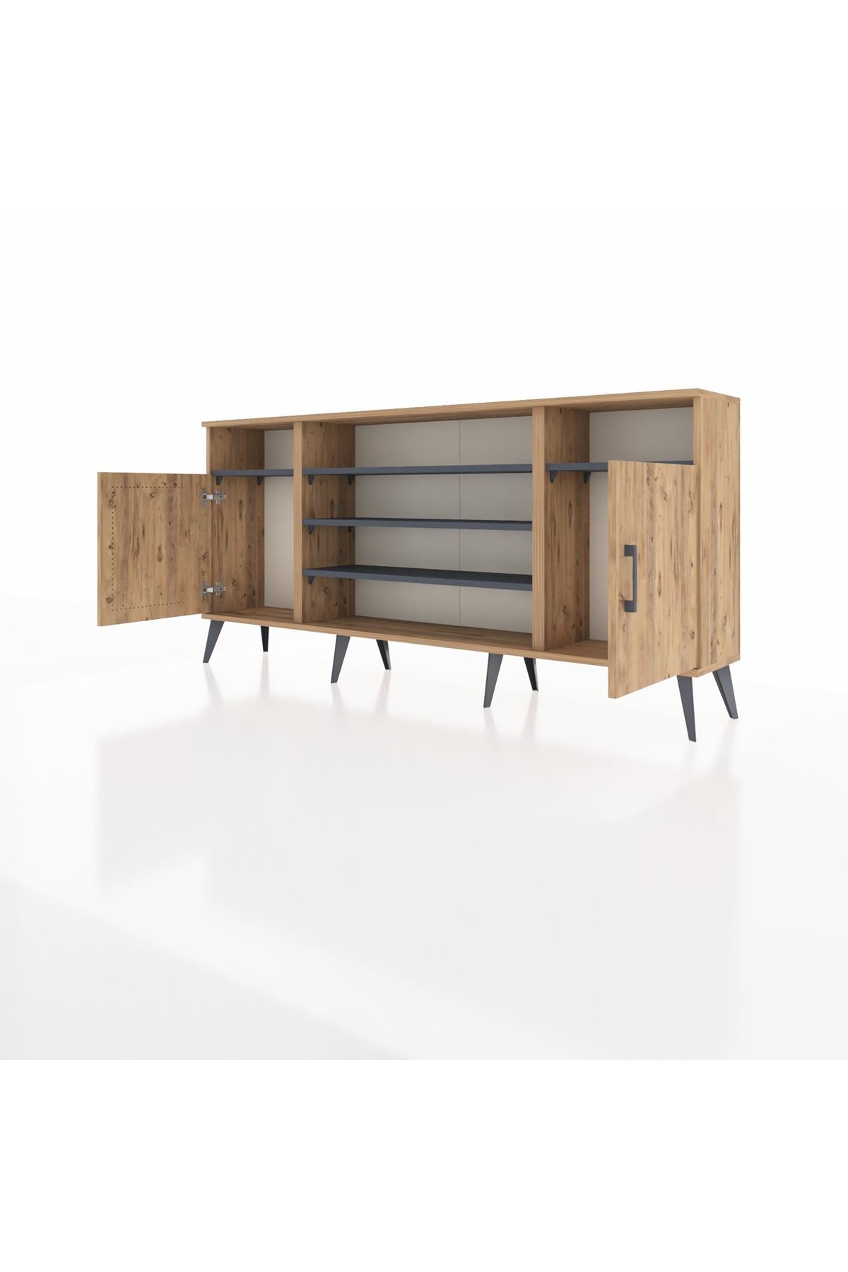 Arges Konsol 5 Raflı 2 Kapaklı 176x30x83 - S148M040V20A