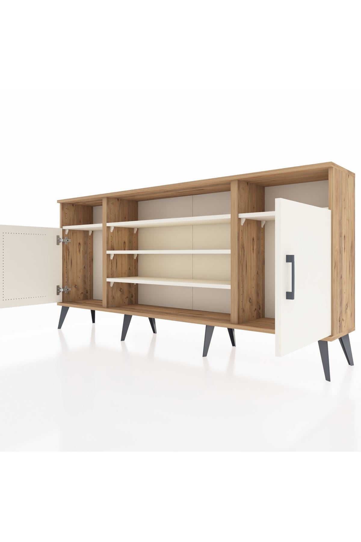 Arges Konsol 5 Raflı 2 Kapaklı 176x30x83 - S148M040V22A