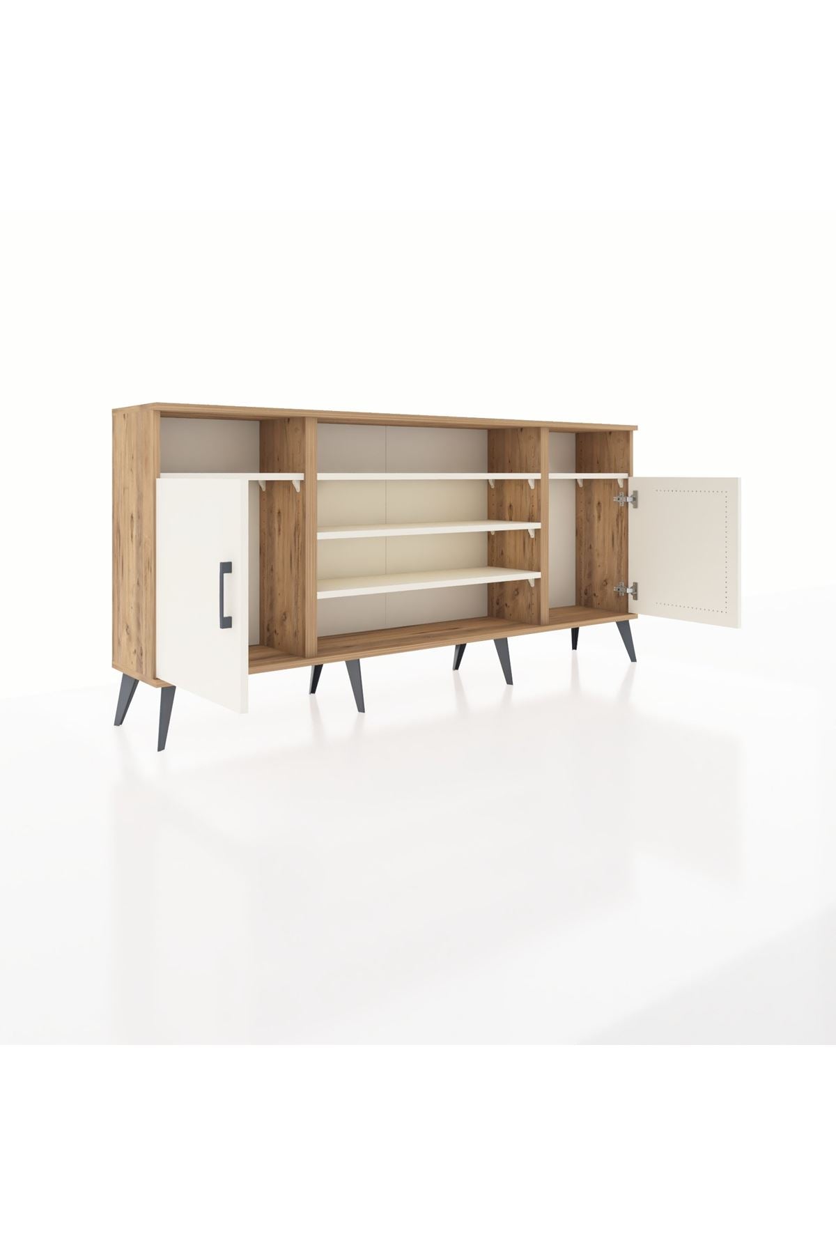 Arges Konsol 5 Raflı 2 Kapaklı 176x30x83 - S148M040V22A