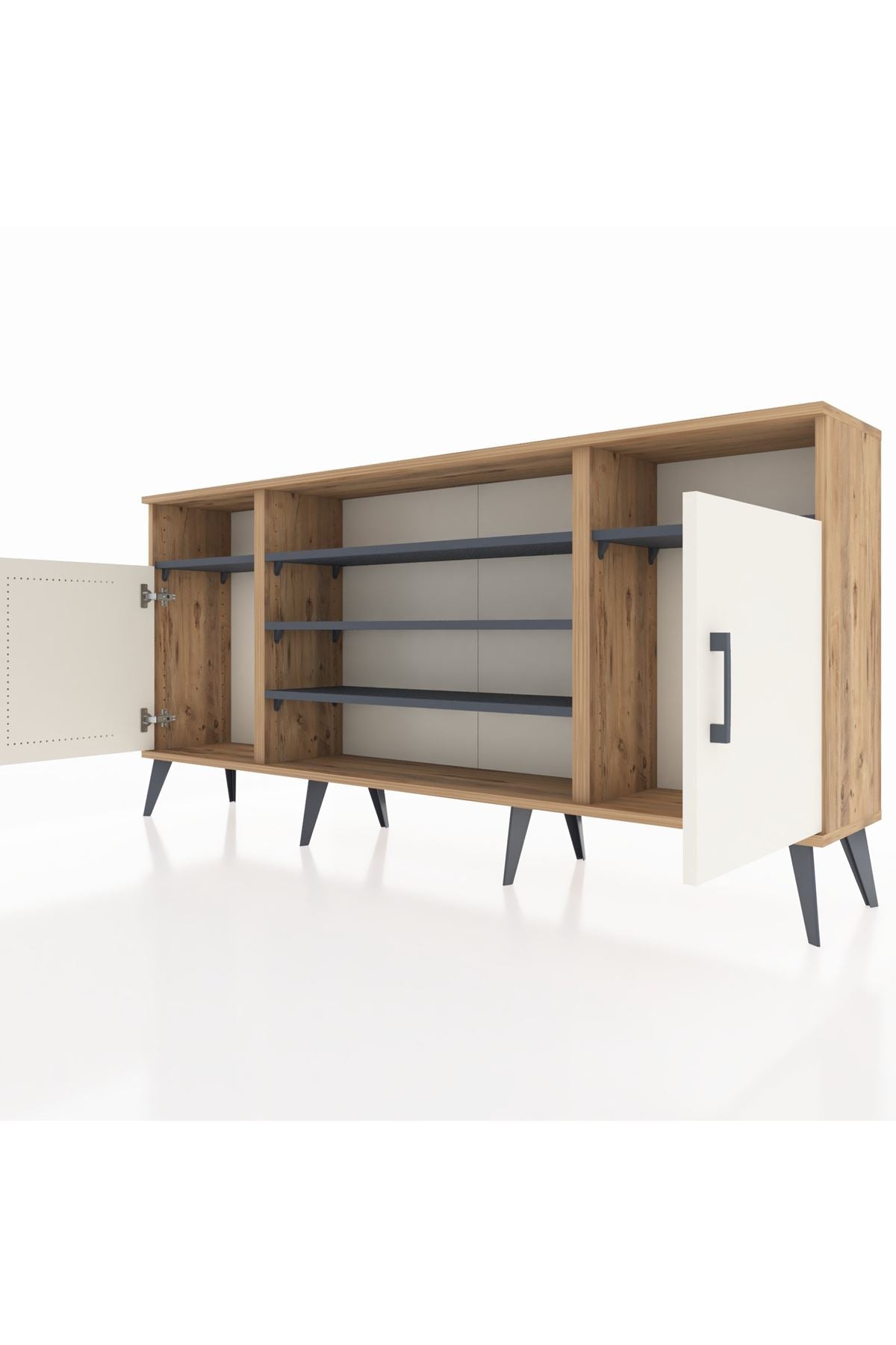 Arges Konsol 5 Raflı 2 Kapaklı 176x30x83 - S148M040V23A