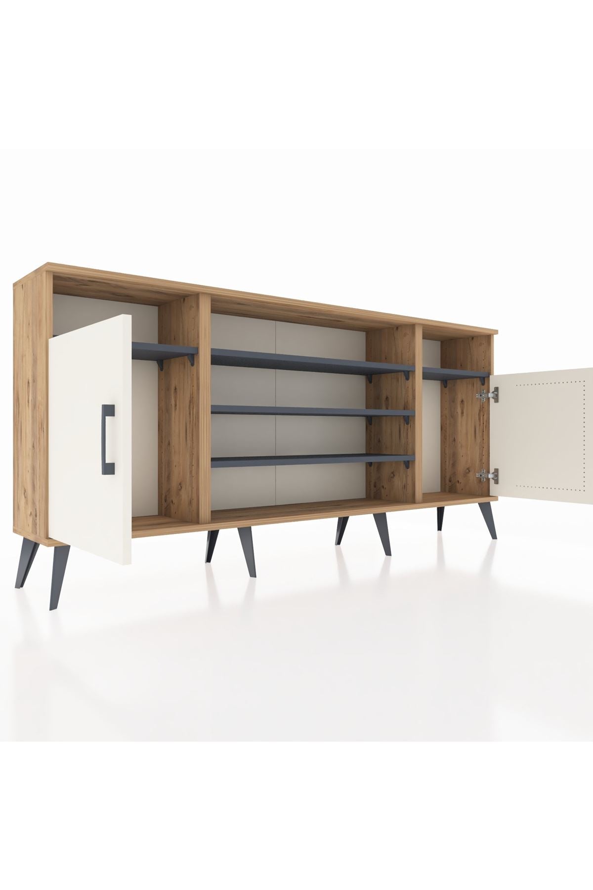 Arges Konsol 5 Raflı 2 Kapaklı 176x30x83 - S148M040V23A