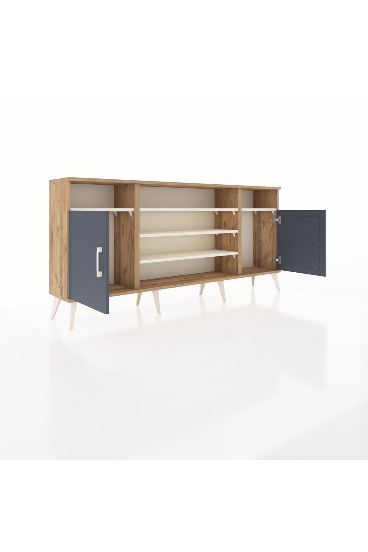 Arges Konsol 5 Raflı 2 Kapaklı 176x30x83 - S148M040V25A