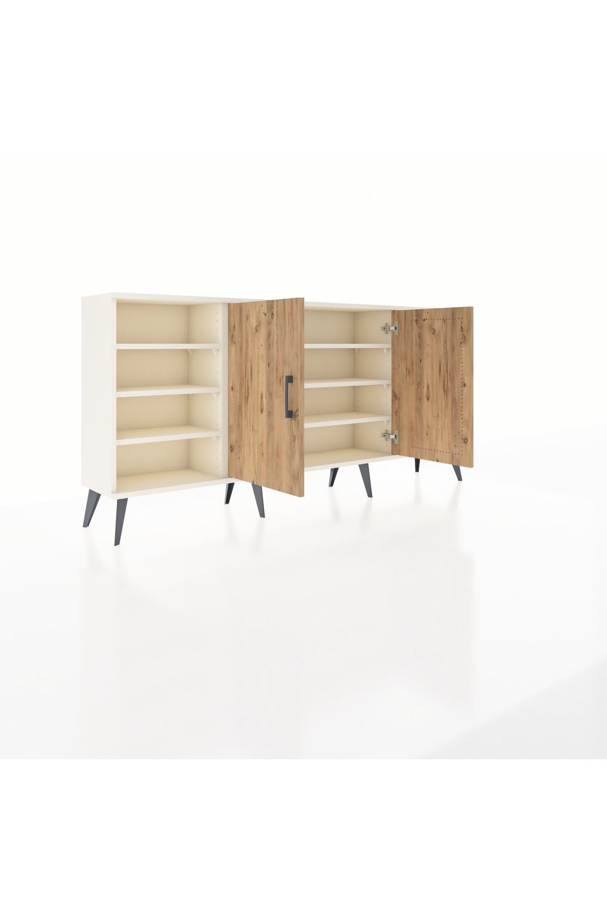 Arges Konsol 9 Raflı 2 Kapaklı 176x30x83 - S148M041V01A