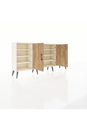 Arges Konsol 9 Raflı 2 Kapaklı 176x30x83 - S148M041V01A