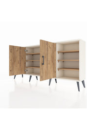 Arges Konsol 9 Raflı 2 Kapaklı 176x30x83 - S148M041V03A