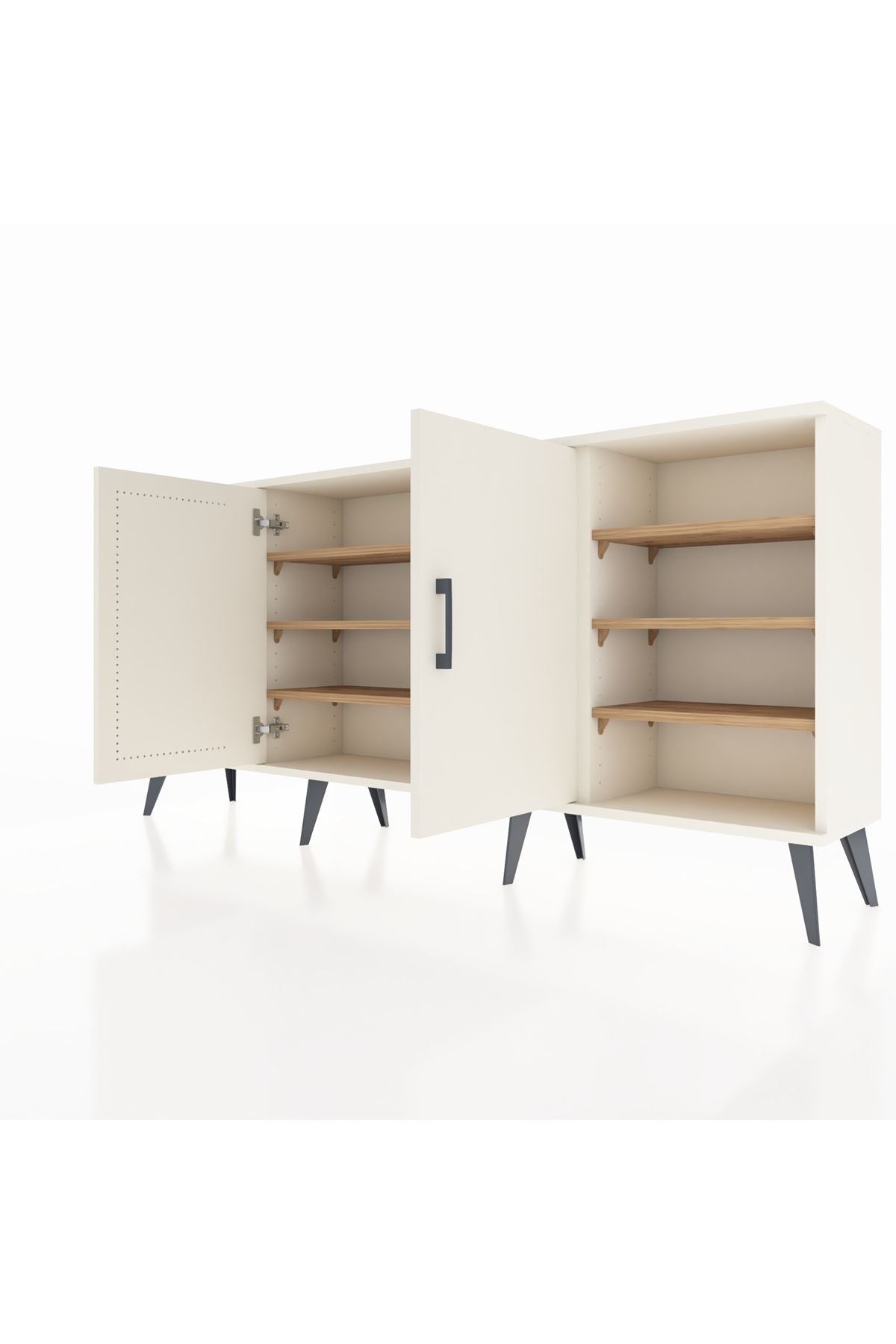 Arges Konsol 9 Raflı 2 Kapaklı 176x30x83 - S148M041V06A