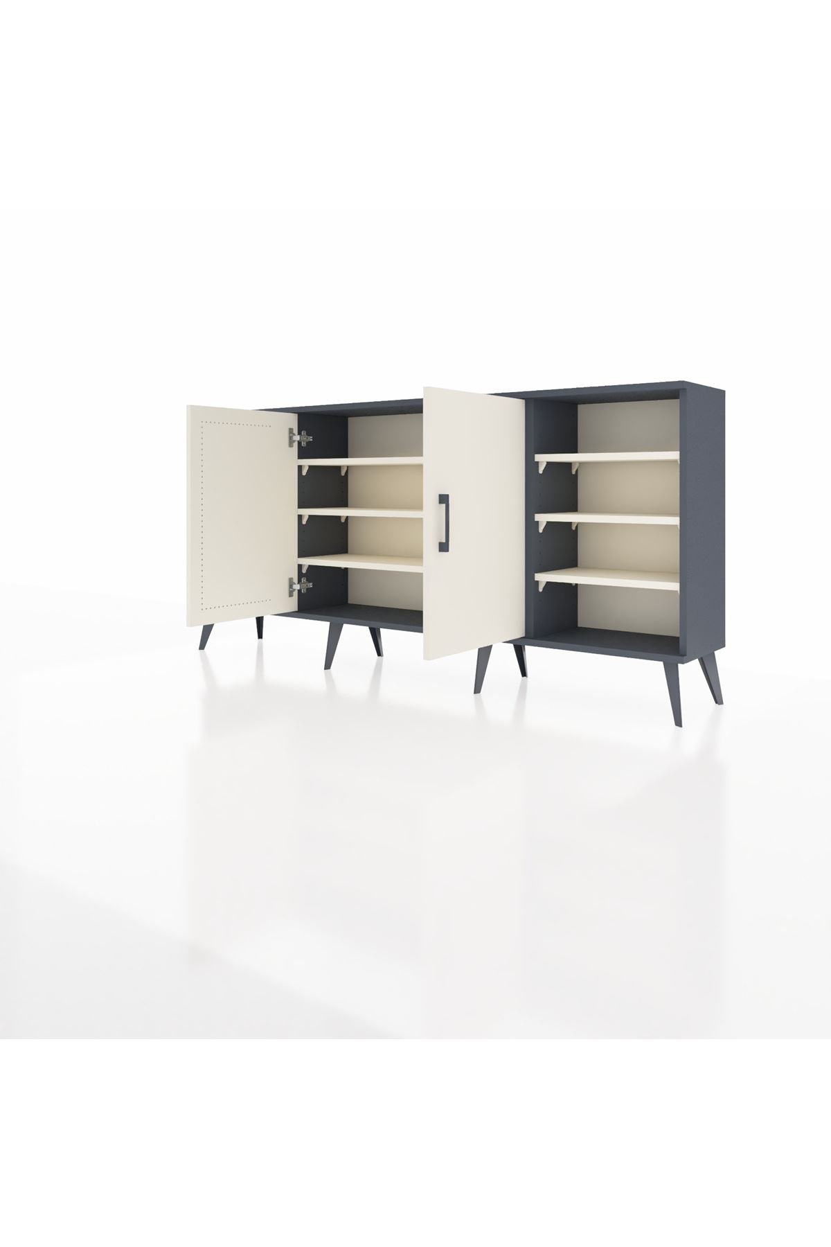 Arges Konsol 9 Raflı 2 Kapaklı 176x30x83 - S148M041V13A