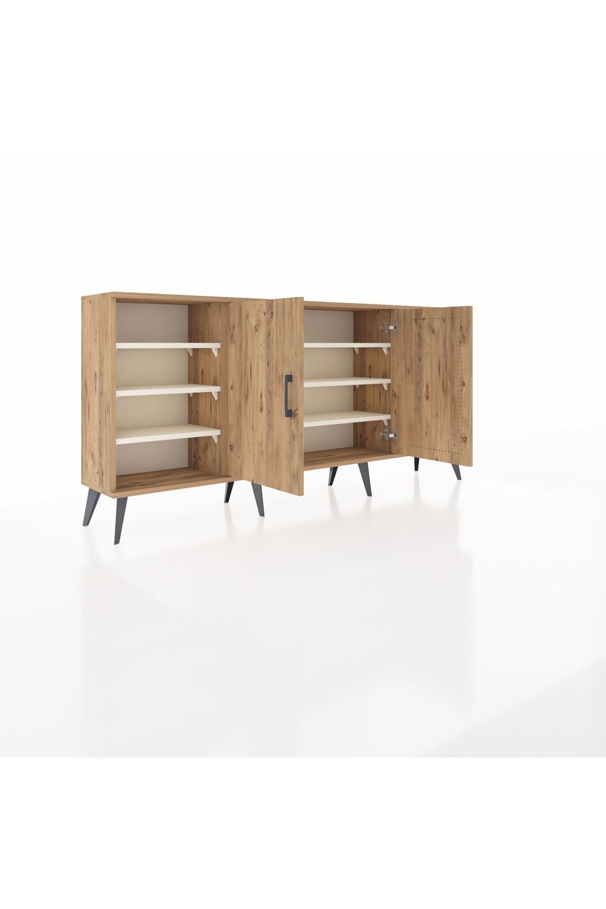 Arges Konsol 9 Raflı 2 Kapaklı 176x30x83 - S148M041V19A