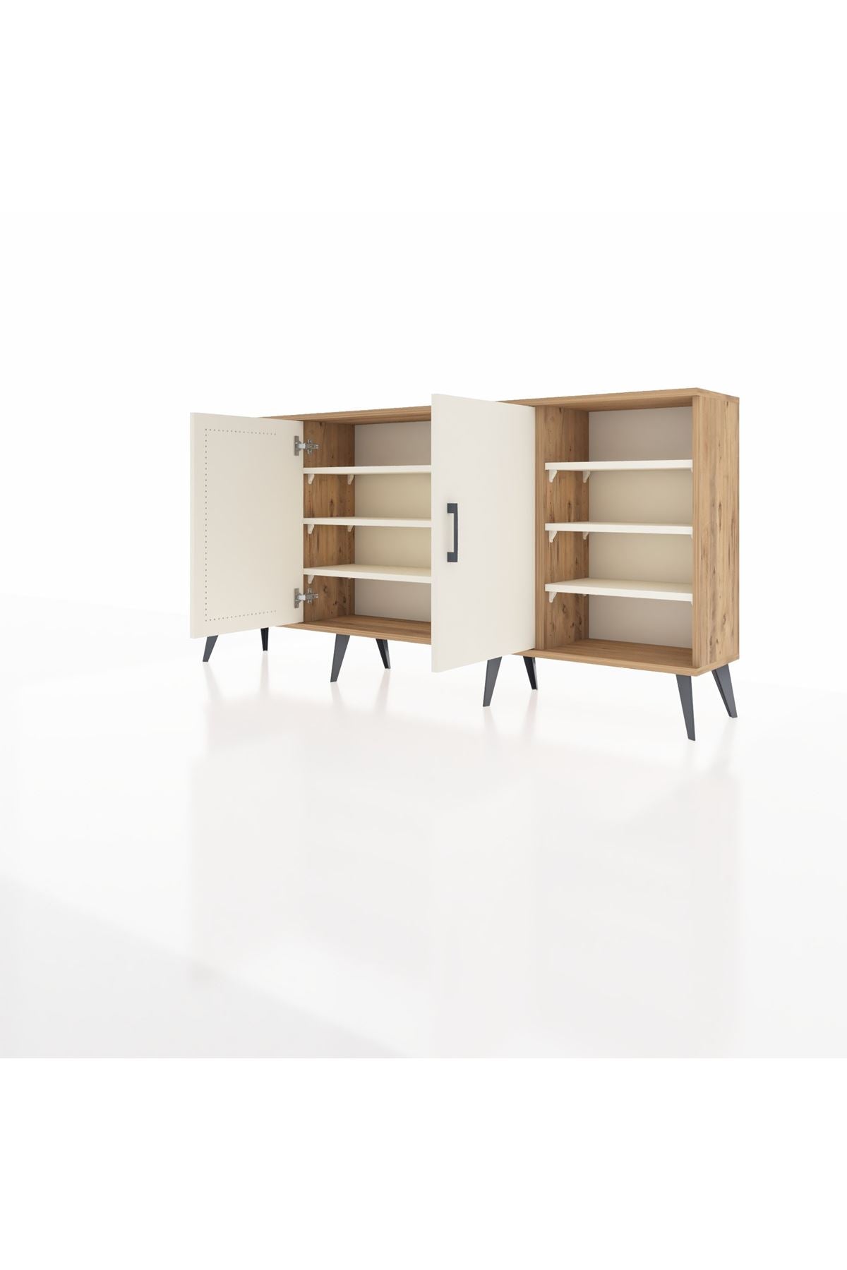 Arges Konsol 9 Raflı 2 Kapaklı 176x30x83 - S148M041V22A