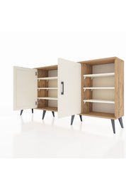 Arges Konsol 9 Raflı 2 Kapaklı 176x30x83 - S148M041V22A