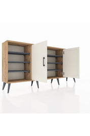Arges Konsol 9 Raflı 2 Kapaklı 176x30x83 - S148M041V23A