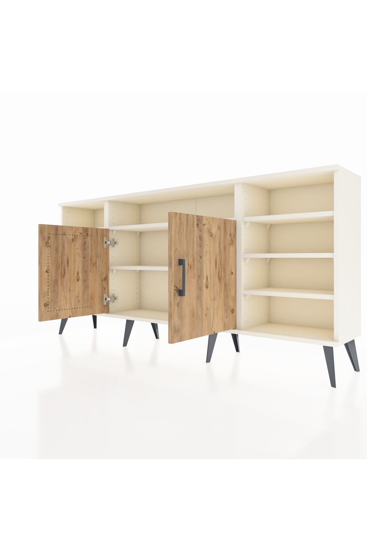Arges Konsol 8 Raflı 2 Kapaklı 176x30x83 - S148M042V01A