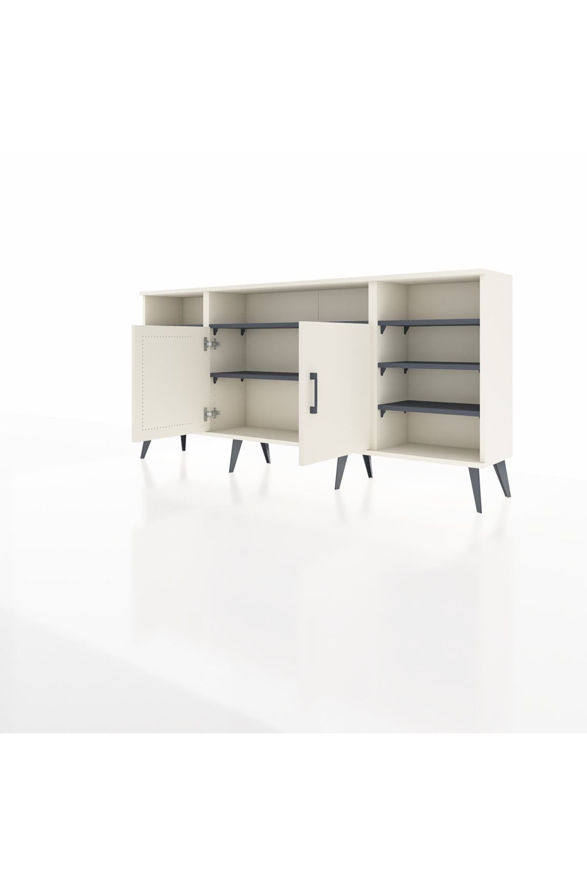 Arges Konsol 8 Raflı 2 Kapaklı 176x30x83 - S148M042V05A