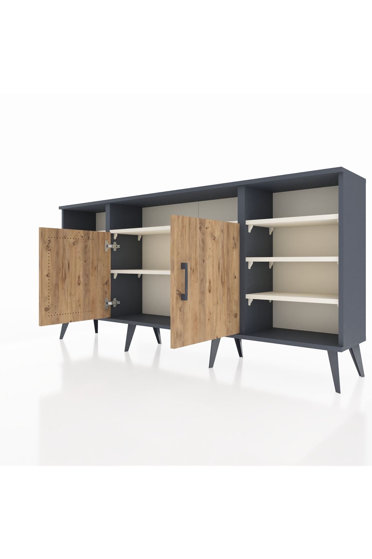 Arges Konsol 8 Raflı 2 Kapaklı 176x30x83 - S148M042V10A