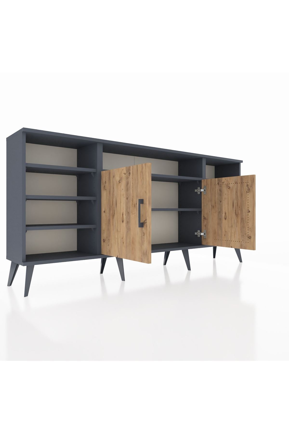 Arges Konsol 8 Raflı 2 Kapaklı 176x30x83 - S148M042V11A