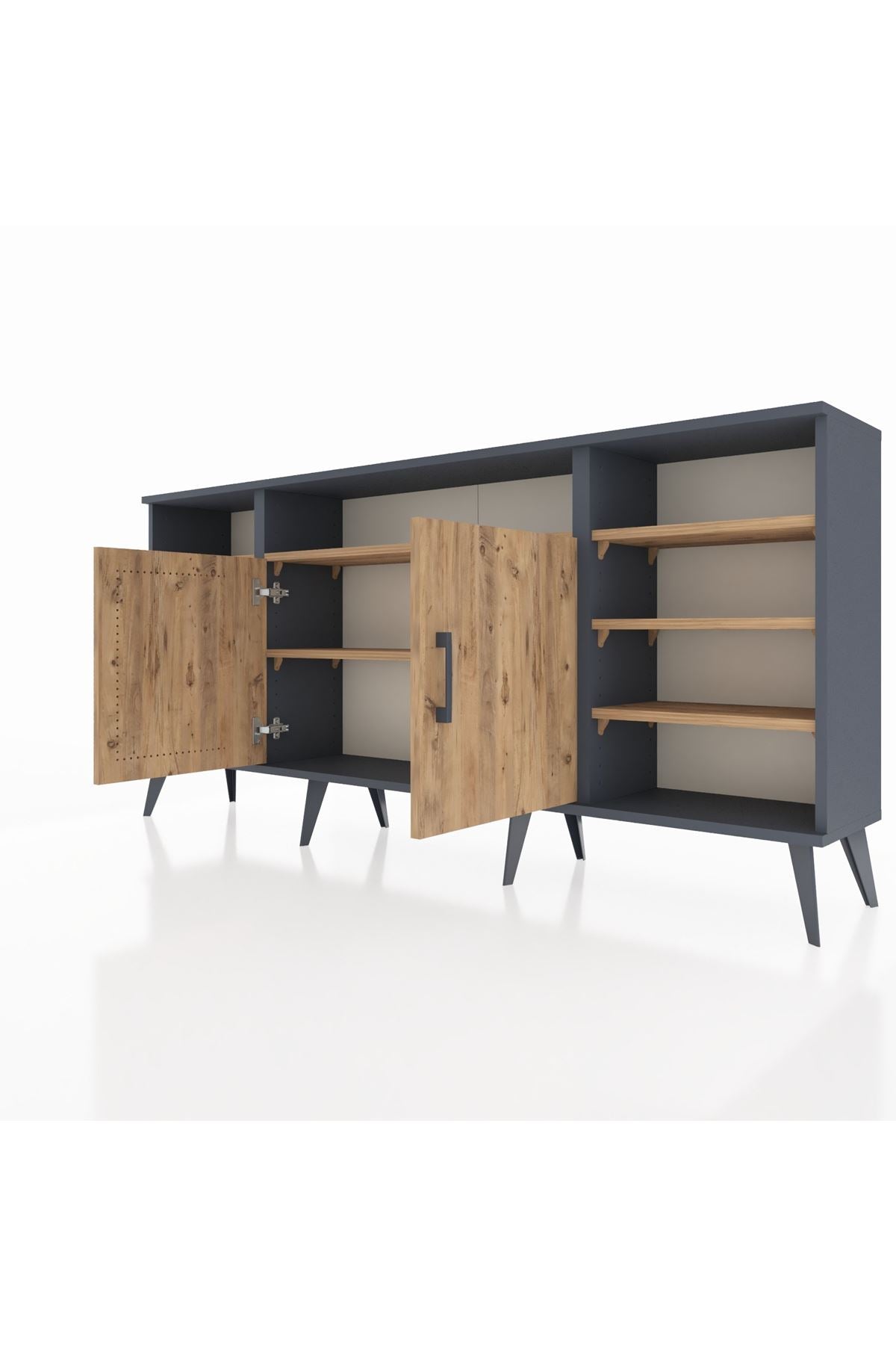 Arges Konsol 8 Raflı 2 Kapaklı 176x30x83 - S148M042V12A