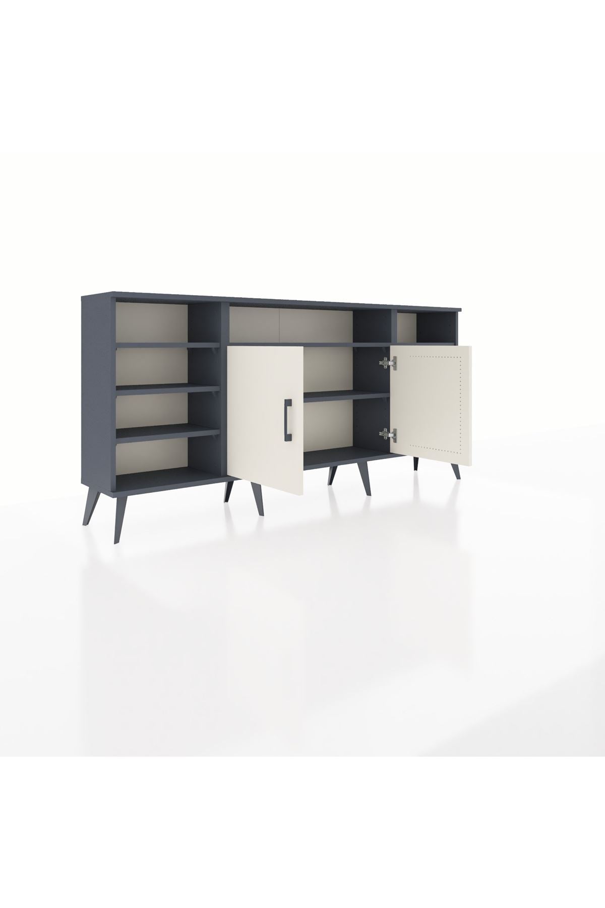 Arges Konsol 8 Raflı 2 Kapaklı 176x30x83 - S148M042V14A