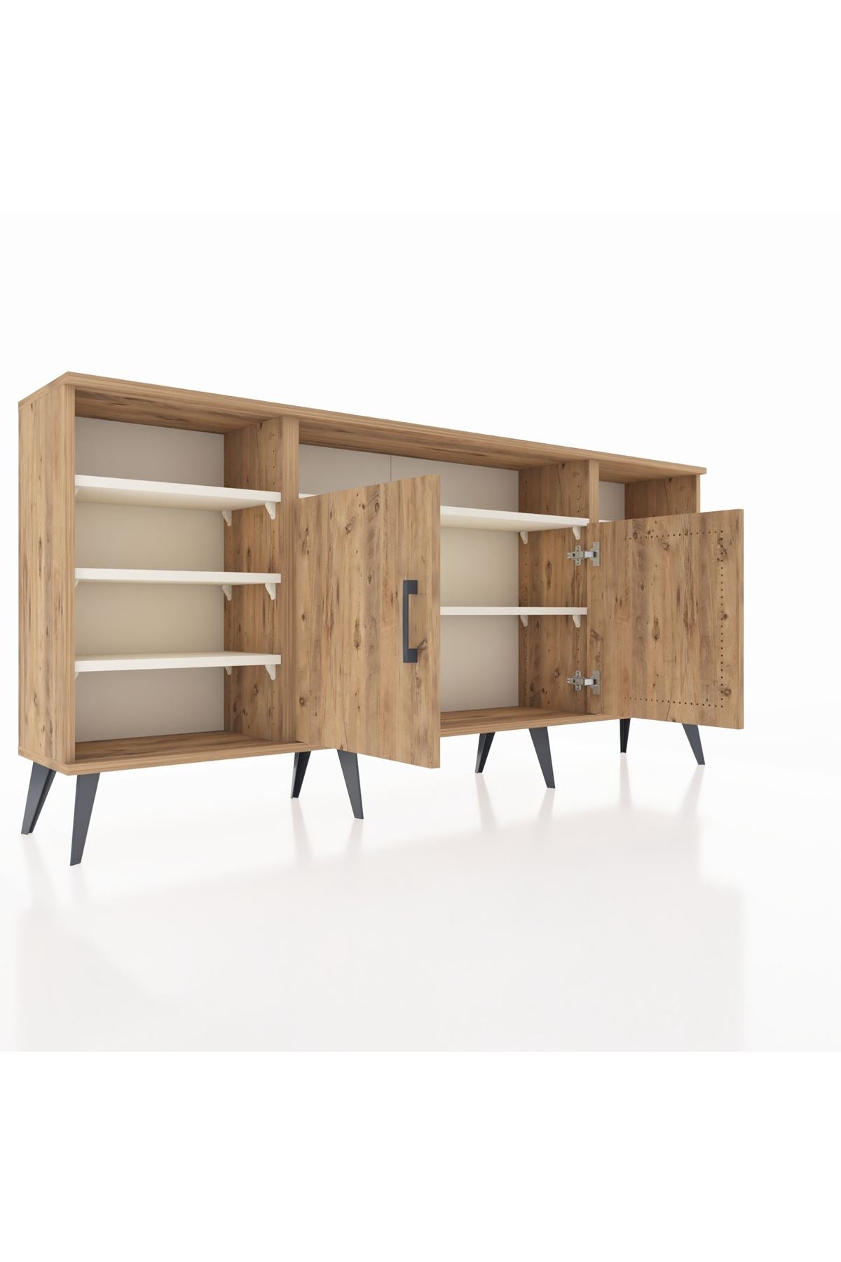 Arges Konsol 8 Raflı 2 Kapaklı 176x30x83 - S148M042V19A