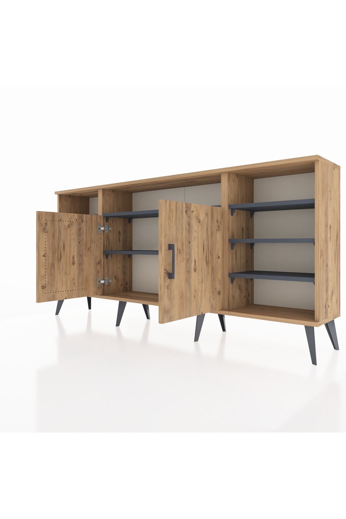 Arges Konsol 8 Raflı 2 Kapaklı 176x30x83 - S148M042V20A