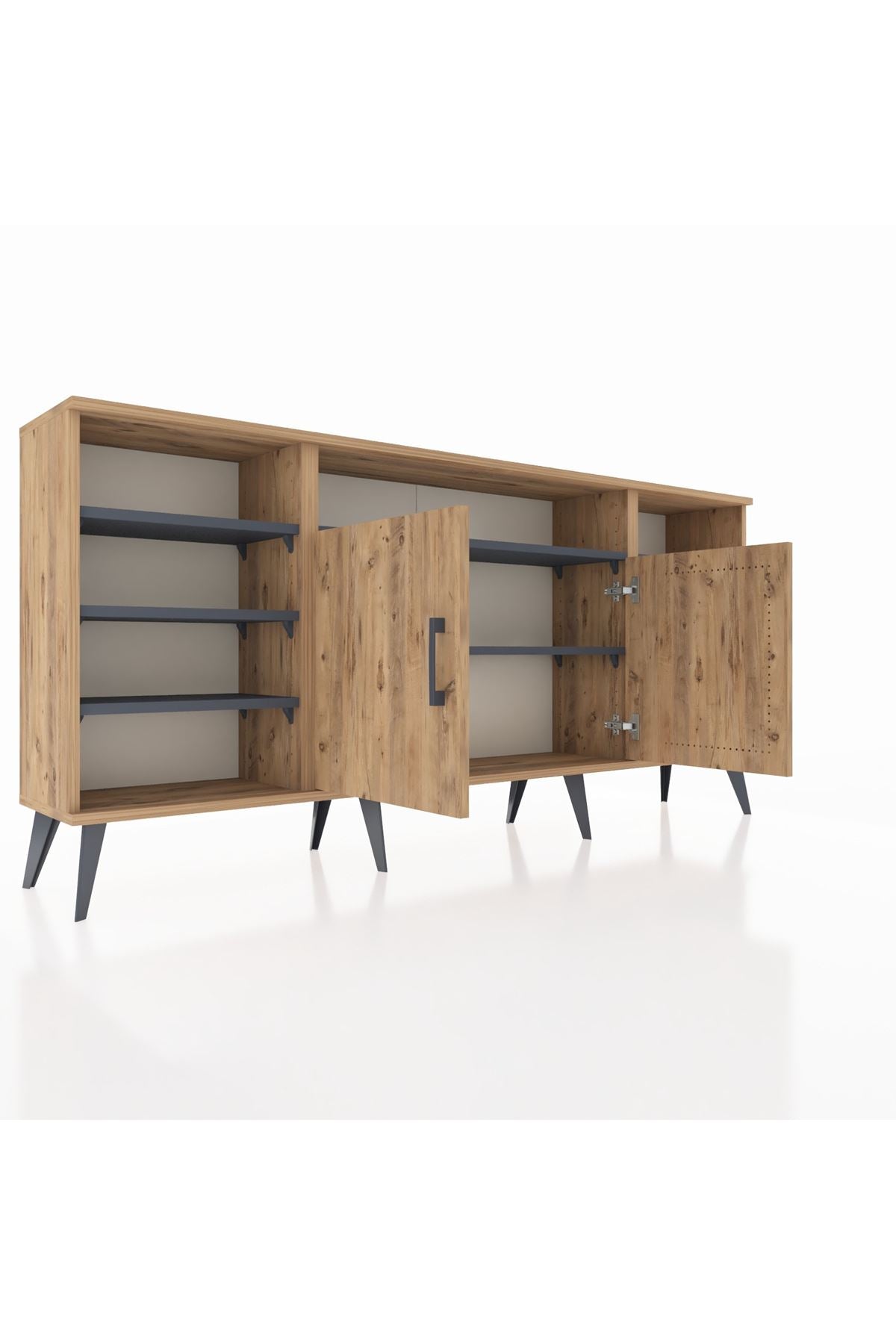 Arges Konsol 8 Raflı 2 Kapaklı 176x30x83 - S148M042V20A