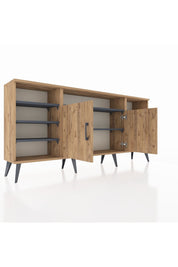 Arges Konsol 8 Raflı 2 Kapaklı 176x30x83 - S148M042V20A